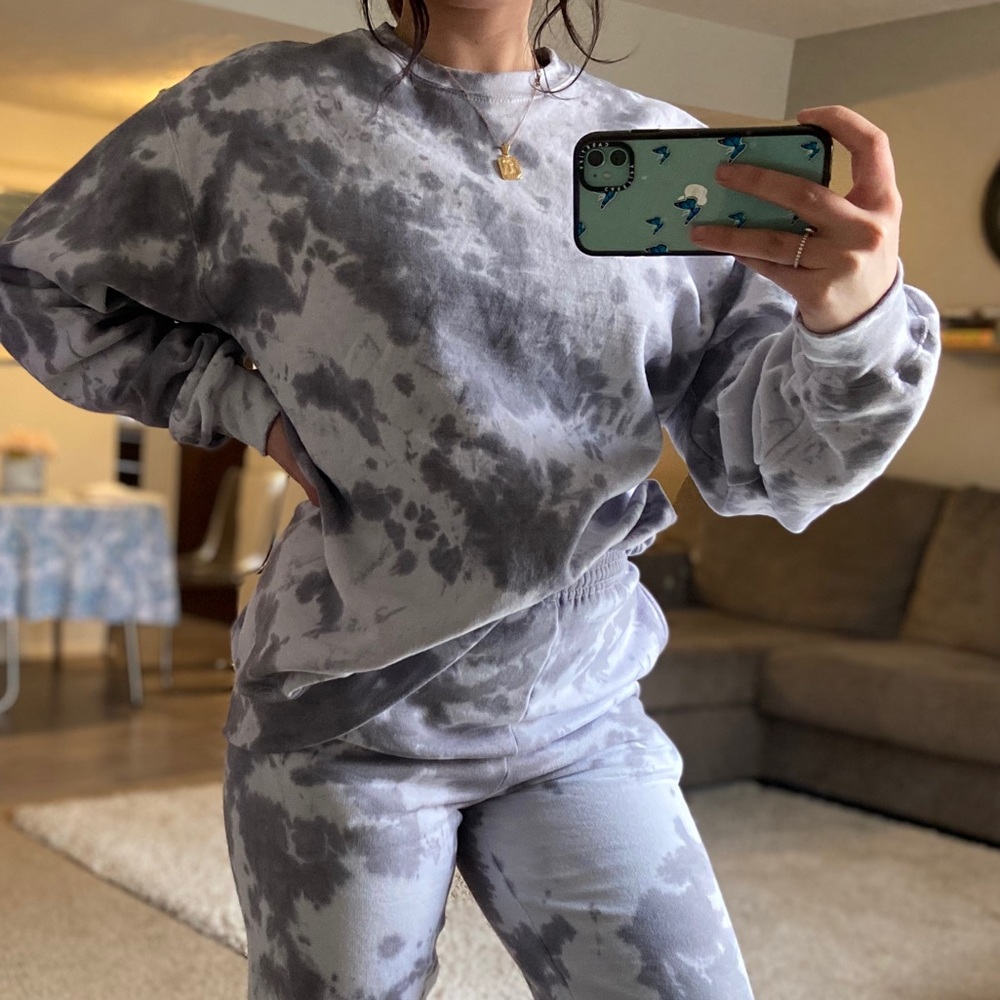 BLACK AND GRAY TIE DYE SET — MADE TO ORDER - Picture 3 of 3